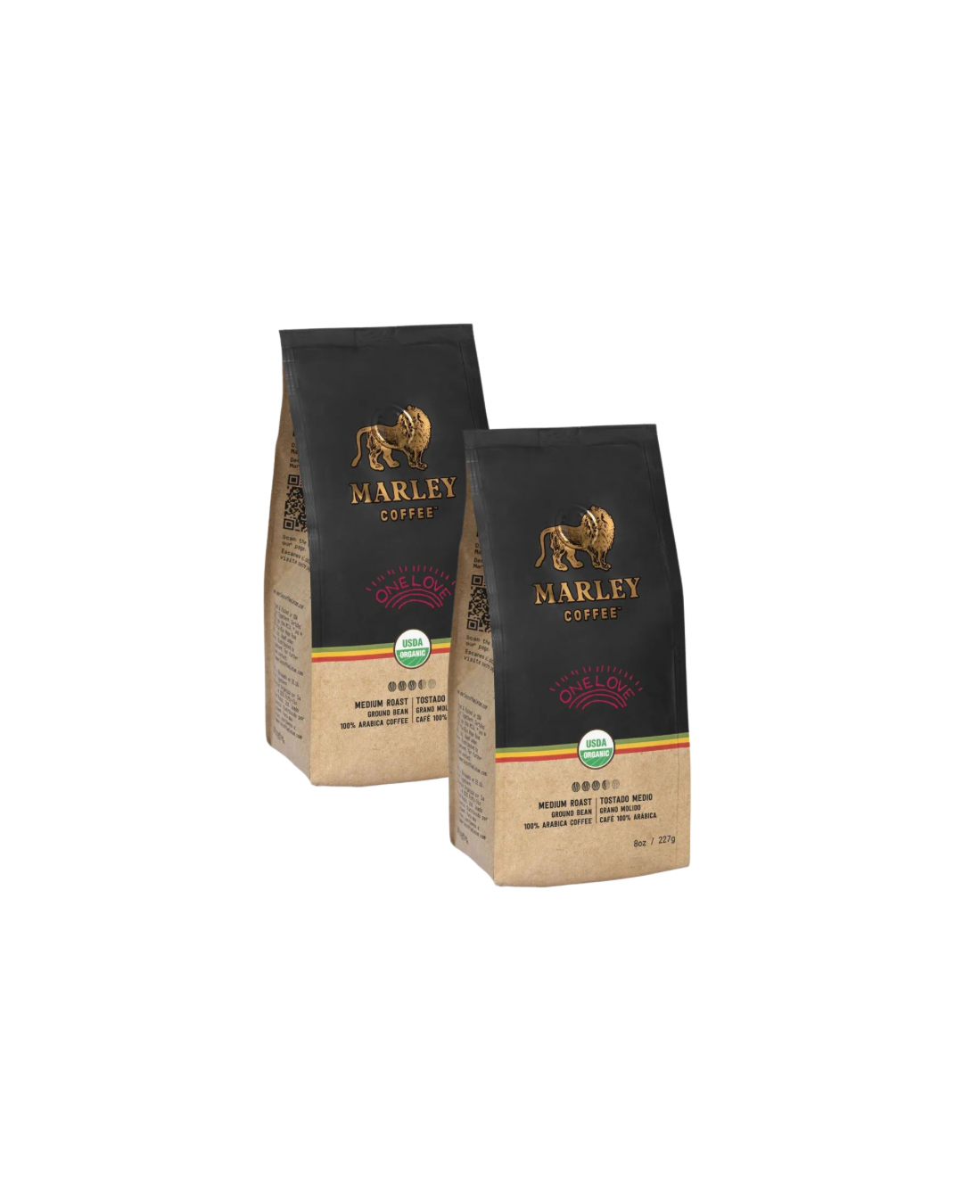 Pack 2 Café Orgánico Grano Molido One Love 227g