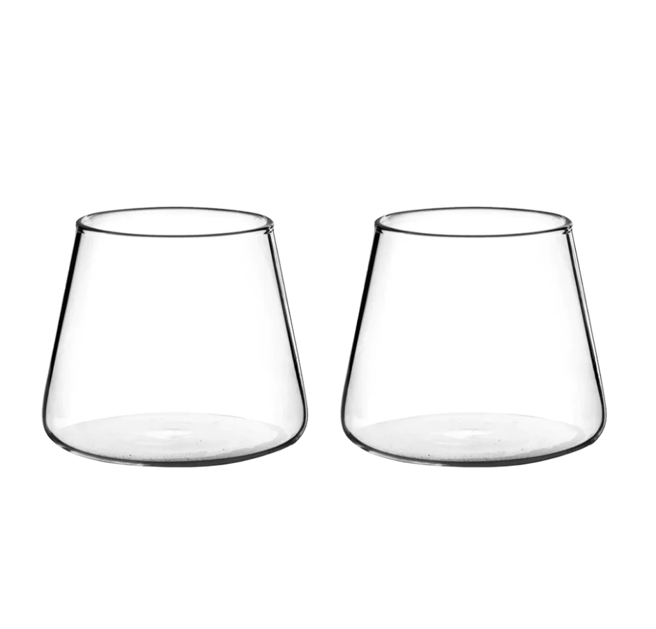 Set 2 Vasos de Vidrio Estilo Japonés 320 ml