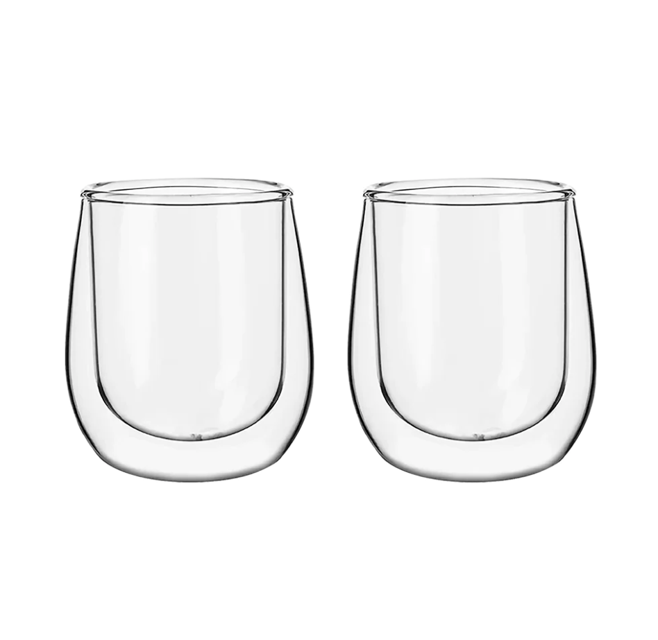 Set 2 Tazas Vidrio Doble Pared Expreso 80 ml