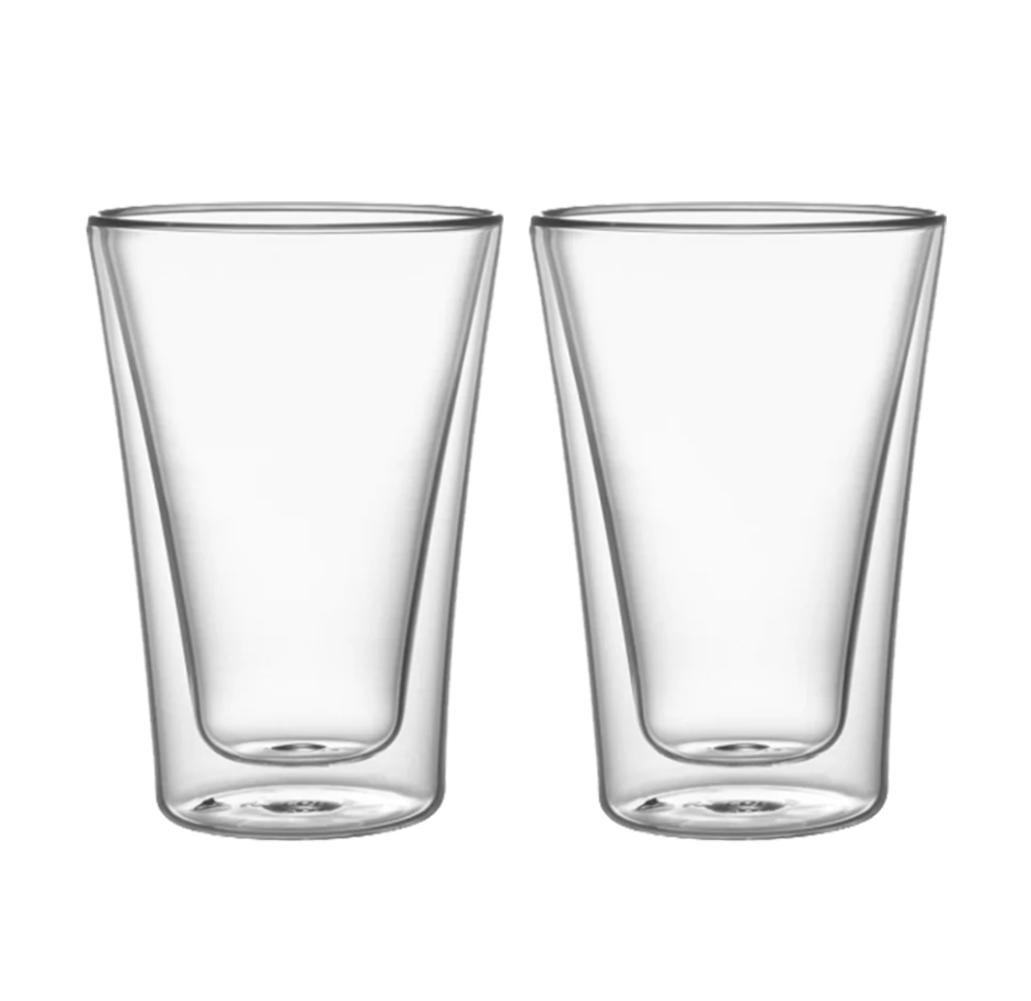 Set 2 Vasos Vidrio Doble Pared 400 ml