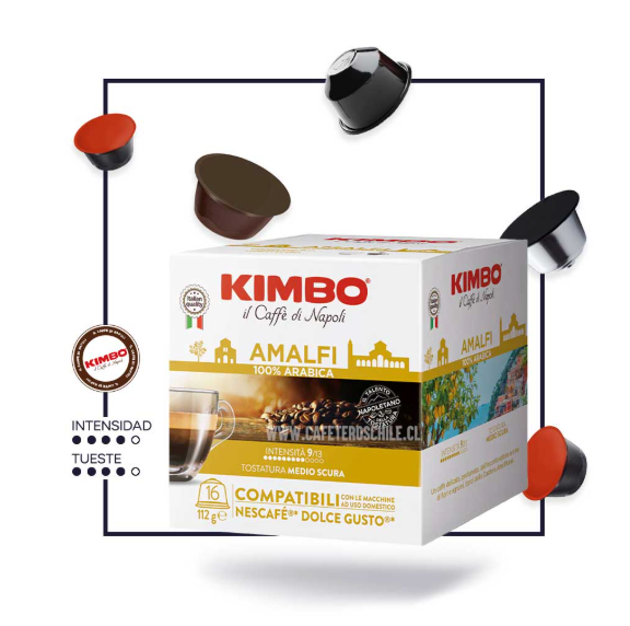 Capsulas Kimbo compatible Dolce Gusto Amalfi 16 unidades