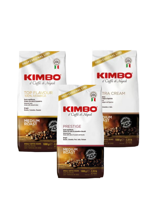 Pack 3 kg Kimbo - Top flavour + Prestige + Extra cream