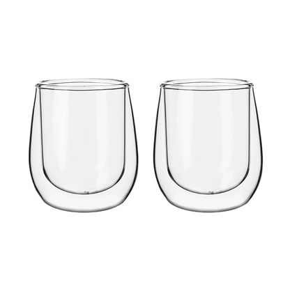 Set 2 Tazas Vidrio Doble Pared Expreso 80 ml