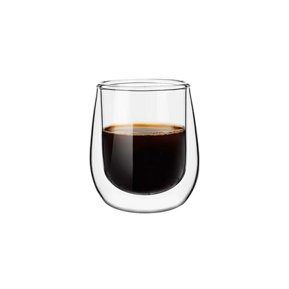 Set 2 Tazas Vidrio Doble Pared Expreso 80 ml