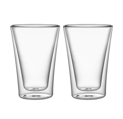 Set 2 Vasos Vidrio Doble Pared 400 ml